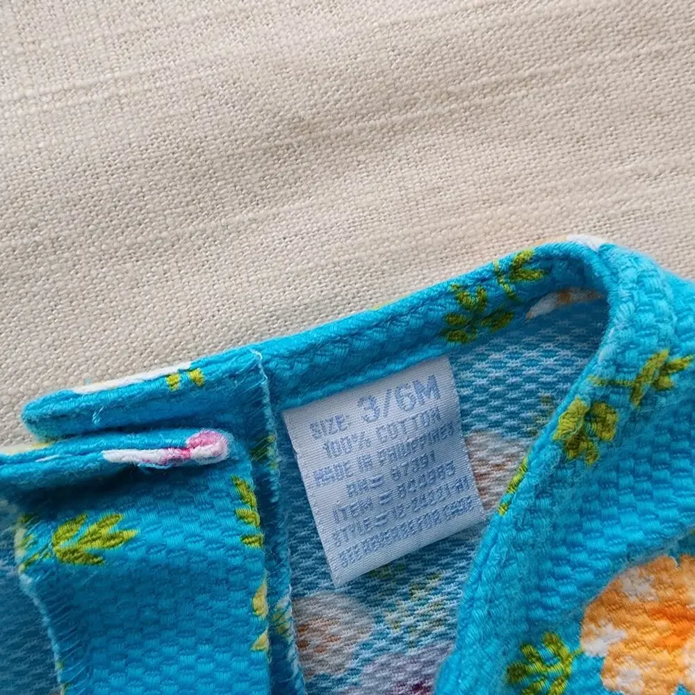 Vintage Blue Floral Top 3-12 months